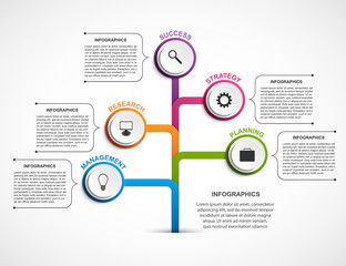 Infographic design organization chart template. Infographics for business presentations or information banner.