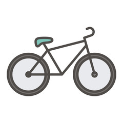 Fototapeta premium Bike icon. Bicycle cycle and healthy lifestyle theme. Isolated design. Vector illustration