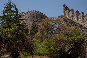 The ancient fortress walls Rumelihisari. Turkey. Bosphorus.