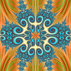 Abstract fractal background computer-generated image