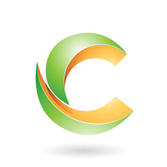Abstract Symbol of Letter C