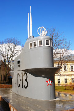 Submarine C-13 shown in Kremlin in Nizhny Novgorod, Russia.