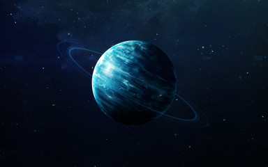 Uranus - High resolution beautiful art presents planet of the solar system. This image elements...