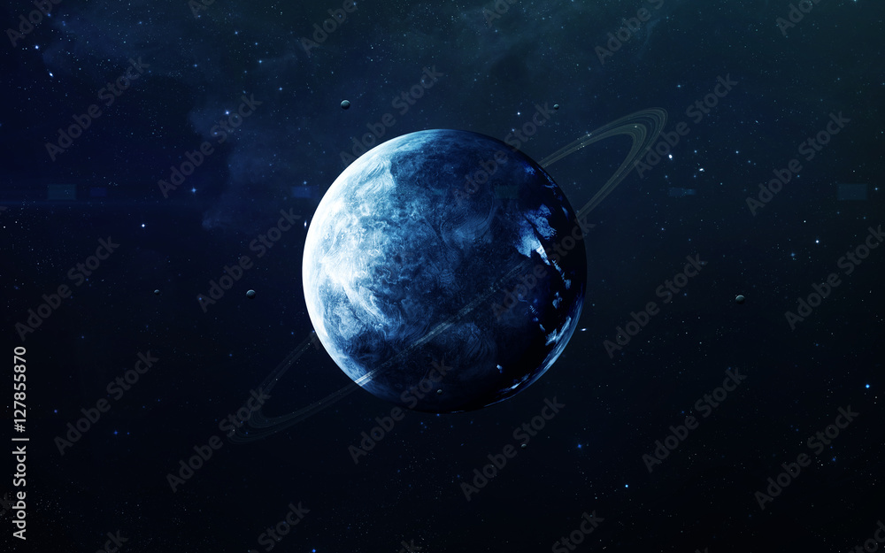 Wall mural neptune - high resolution beautiful art presents planet of the solar system. this image elements fur