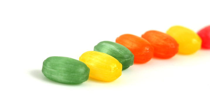 the colored fruit taste candies.sweet food concept