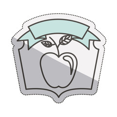 Apple fruit icon. Healthy organic and fresh food theme. Isolated design. Vector illustration