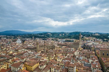 Deurstickers Florence cityscape on a cloudy landscape in Tuscany © Jelana M
