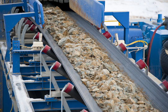 Extraction Of Ore. Belt Conveyor 