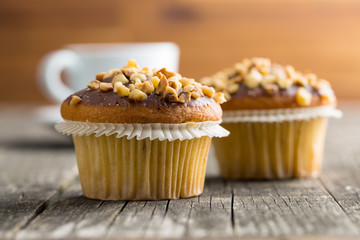 Sweet hazelnut muffins.