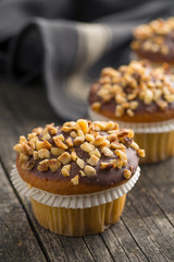 Sweet hazelnut muffins.