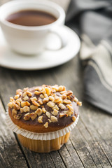 Sweet hazelnut muffins.