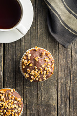 Sweet hazelnut muffins.