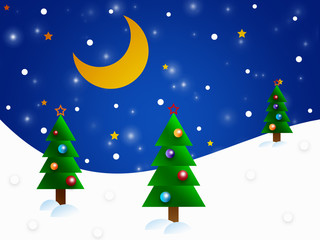 The christmas background - winter - illustration for the children