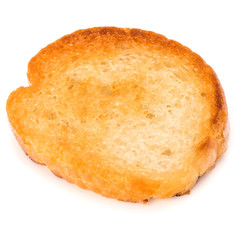Crusty bread toast slice