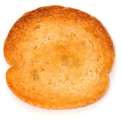 Crusty bread toast slice