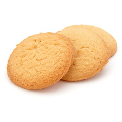 short pastry cookies isolated on white background