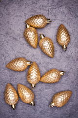 Christmas greeting card. Noel festive background. New year symbo