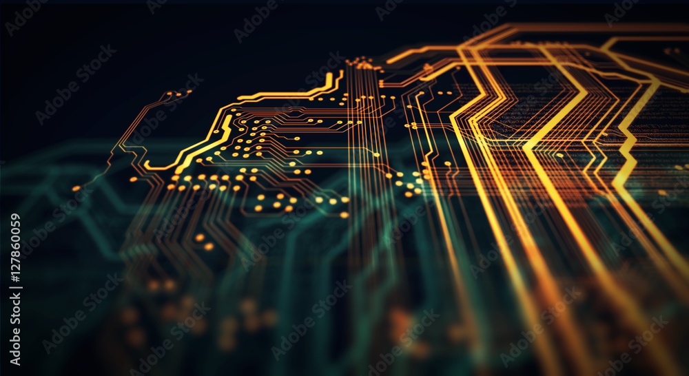 Poster Technology background/Technology background of the abstract computer motherboard, can be used in the description of technological processes, science. Can be used as digital dynamic wallpaper.