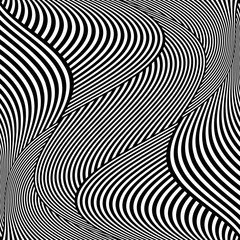 Op art wavy lines pattern.
