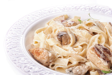 mediterranean food. tagliatelle