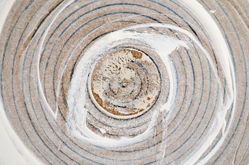 circular pattern on a wooden background