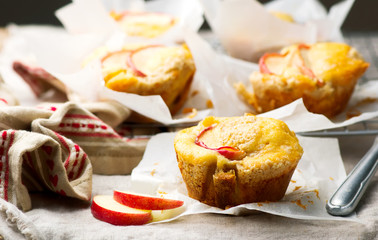 Fall Apple Muffins. style rustic