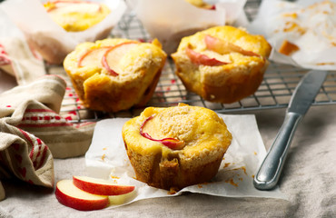 Fall Apple Muffins. style rustic
