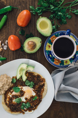 A typical mexican breakfast: Huevos Rancheros