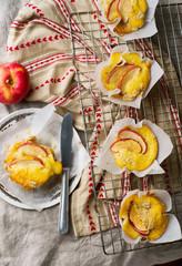 Fall Apple Muffins. style rustic