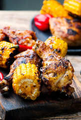 Cajun Chicken and Corn. © zoryanchik