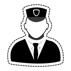 police agent avatar icon vector illustration design