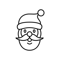 Obraz na płótnie Canvas santa claus face beard mustage happy xmas christmas new year out