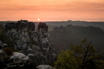 Sonnenaufgang Sächsische Schweiz