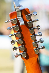  close-up of a guitar neck