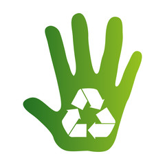 recycle arrows ecology icon vector illustration design