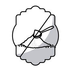 Frame of sugar free icon. Dessert sweet candy food and organic theme. Isolated design. Vector illustration