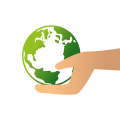 world planet ecology symbol vector illustration design