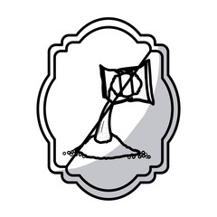 Frame of sugar free icon. Dessert sweet candy food and organic theme. Isolated design. Vector illustration