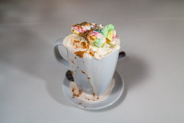 Schoggi Melange - Swiss hot chocolate with cream and marshmallow