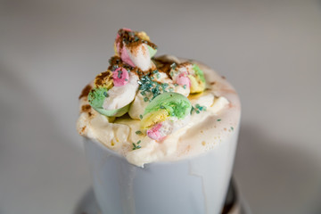 Schoggi Melange - Swiss hot chocolate with cream and marshmallow