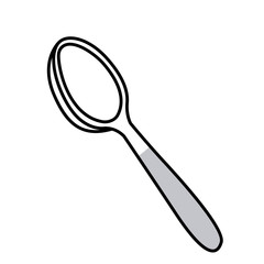 Spoon icon. Cutlery dishware food restaurant and meal theme. Isolated design. Vector illustration