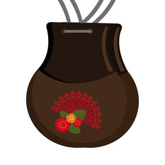 Flamenco castanets instrument icon vector illustration design