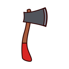 Axe icon. Emergency tool rescue save and department theme. Isolated design. Vector illustration