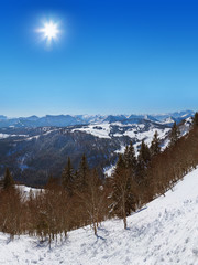 Fototapeta premium Ośrodek narciarski w górach St. Gilgen Austria