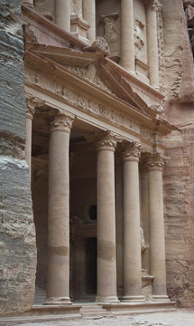 The Treasury building or Al Khazneh at Petra, Jordan