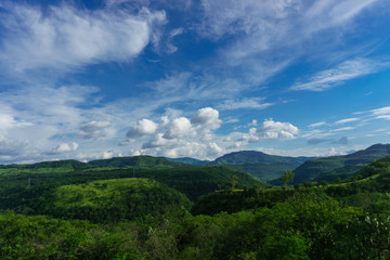 Fototapeta na wymiar green mountains from Nicaragua