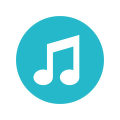 music note isolated icon vector illustration design