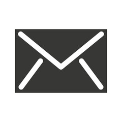 envelope mail flat icon vector illustration design