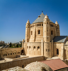 Fototapeta premium View of Dormition Abbey in Jerusalem