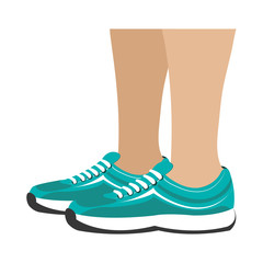 tennis shoes sport isolated icon vector illustration design